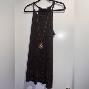 Brown sparkles gold dress! Perfect for the holiday season!